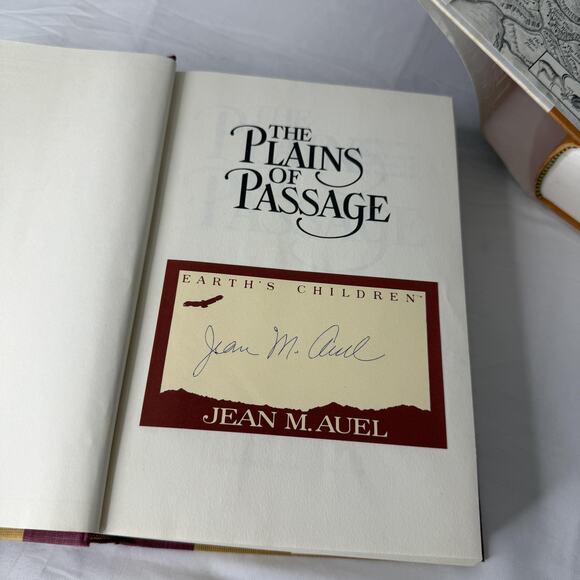 Plains Passage Shelters Stone Jean M. Auel Earth's Children Hardcover Signed - Picture 2 of 8